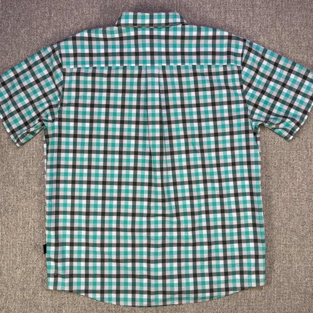 Patagonia Organic Cotton Plaid Button Up Shirt Mens Large Short Sleeve - Picture 2 of 8